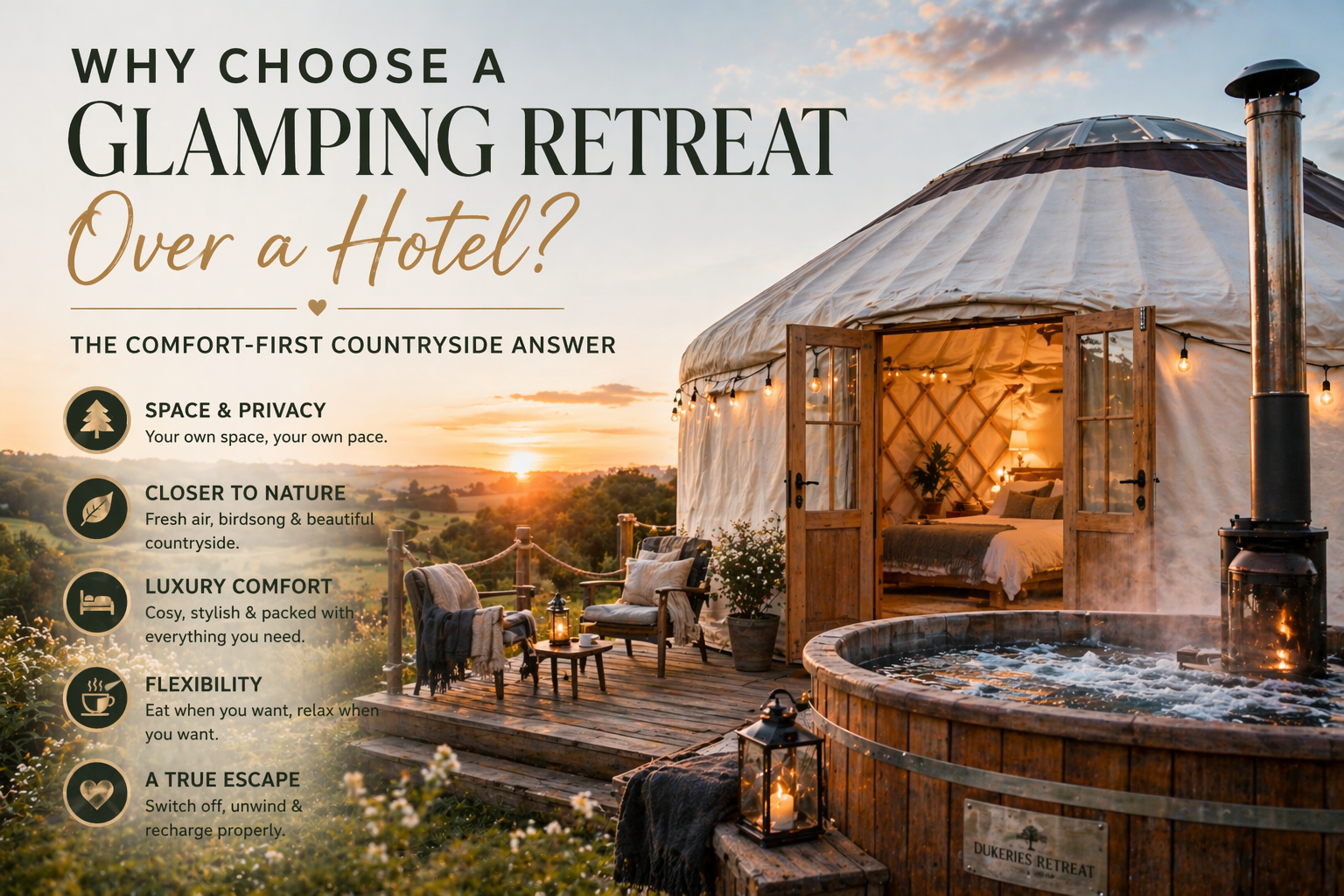 glamping retreat in Nottinghamshire